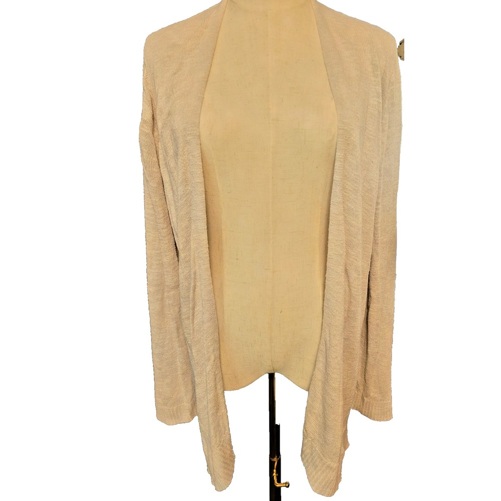 GAP Cardigan Cabincore Longline Open Front SZ L Gray Knit Soft Layering Duster